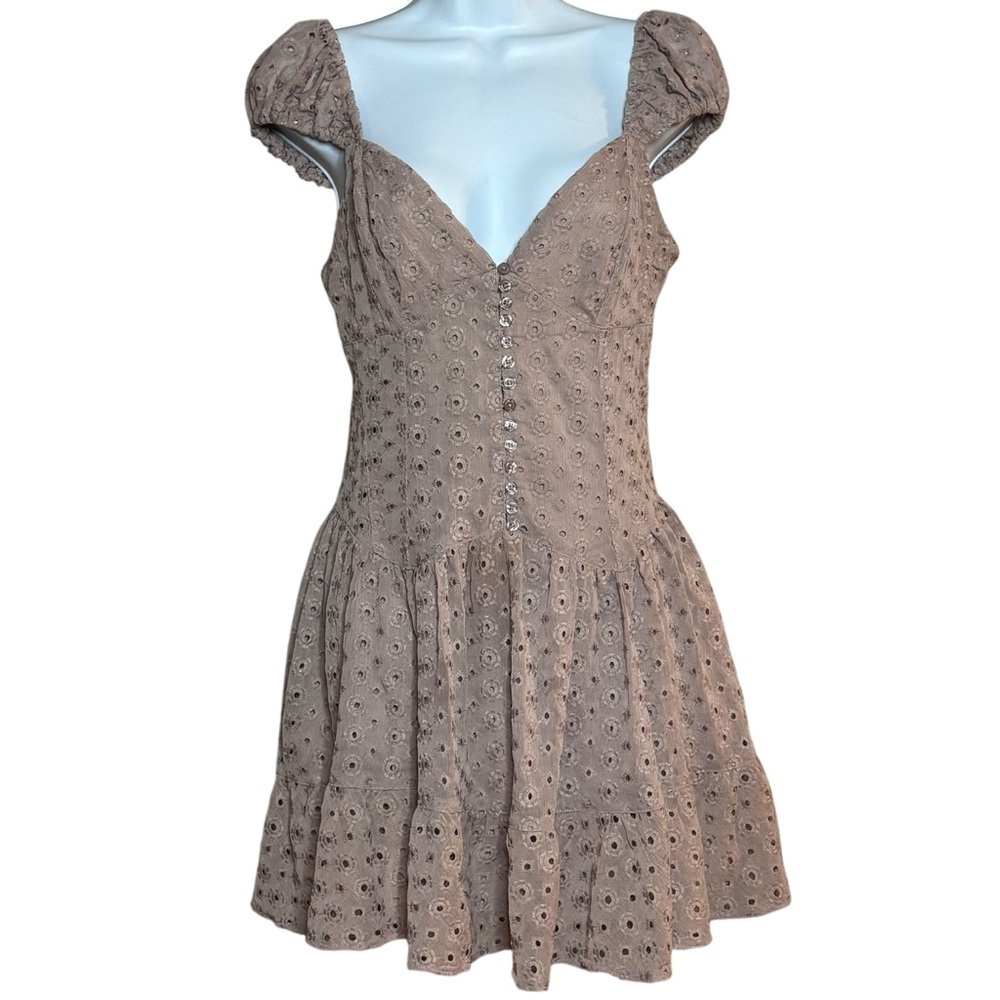Urban Outfitters Kimchi Blue Leilani Broderie Mini Dress SZ. M - Picture 4 of 16